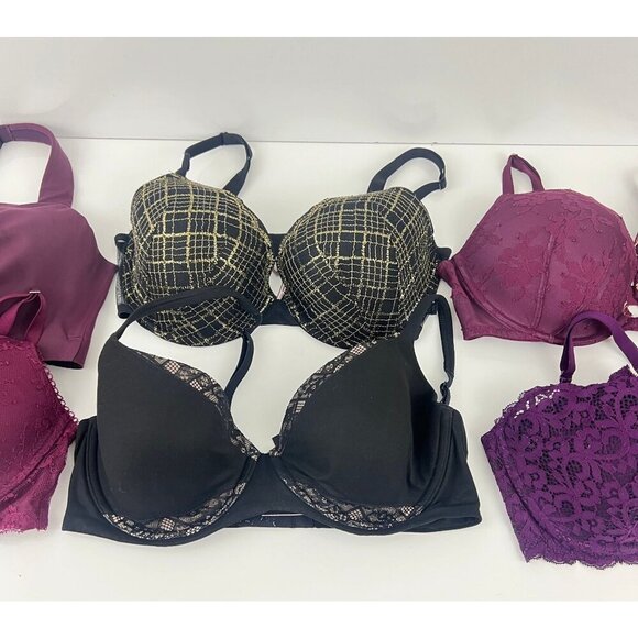 Victoria's Secret Lot of 6 Bra's Size 36D Push Up Demi Knockout Lace - Picture 13 of 13